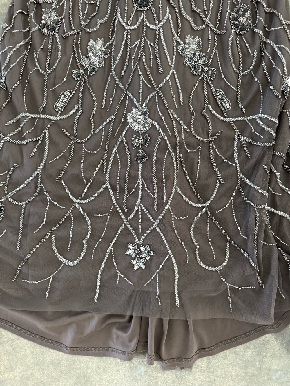 Beaded High-Neck Evening Gown - Picture 6 of 10